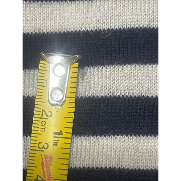 Gap Navy White Wool Blend Button Up Cardigan S Coastal Nautical Preppy Classic - Picture 8 of 8